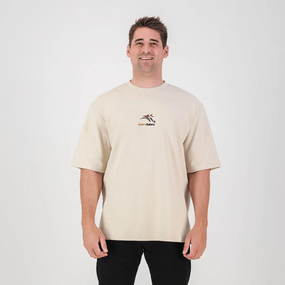 Bafana Bafana Boxy Crew Tee-Ivory