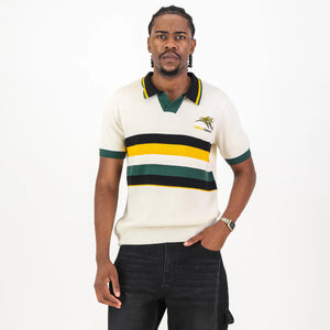 Bafana Bafana YD Stripe SS Knitwear Polo-Ivory