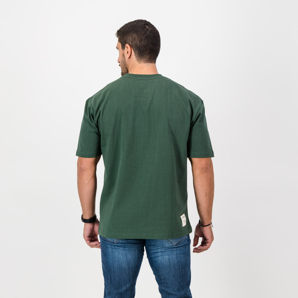 Springboks Nat Badge Boxy Crew Tee-OS Green