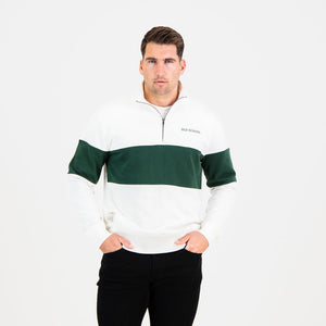 Old School Hoop Quarter Zip Sweat-OS Green