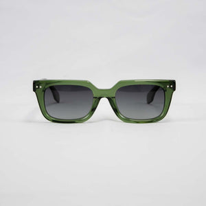 Old School Rectangle Sunglasses-Green