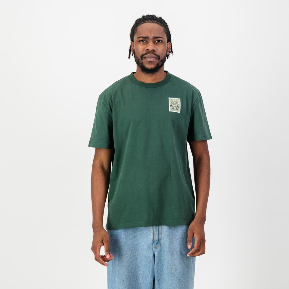 SA Supporters Stamp Reg Crew Tee - OS Green