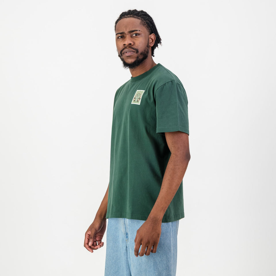 SA Supporters Stamp Reg Crew Tee - OS Green