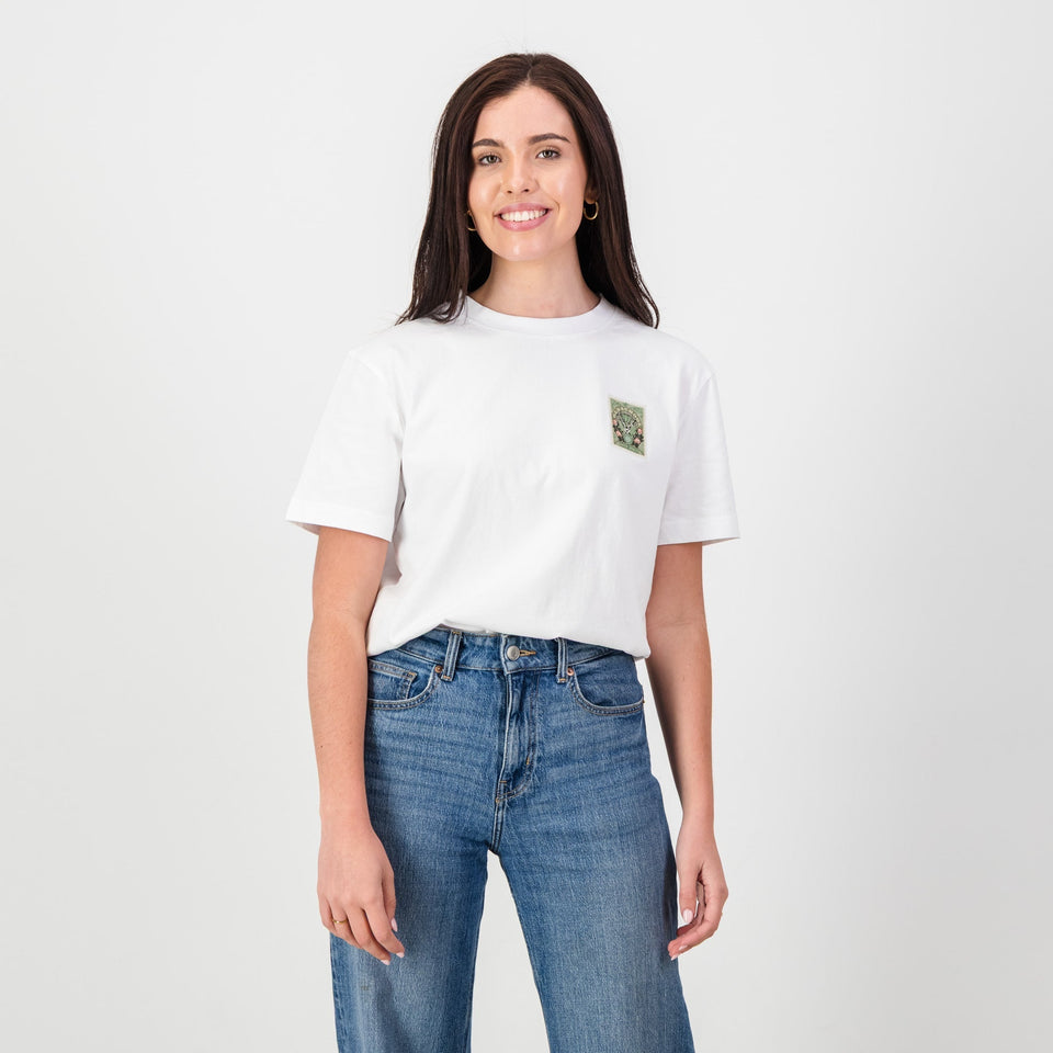 SA Supporters Stamp Reg Crew Tee-White