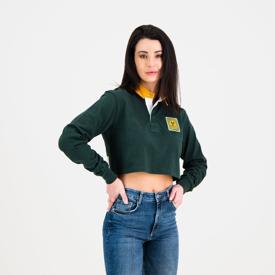 SA Supporters Classic Crop Rugby Jersey-OS Green
