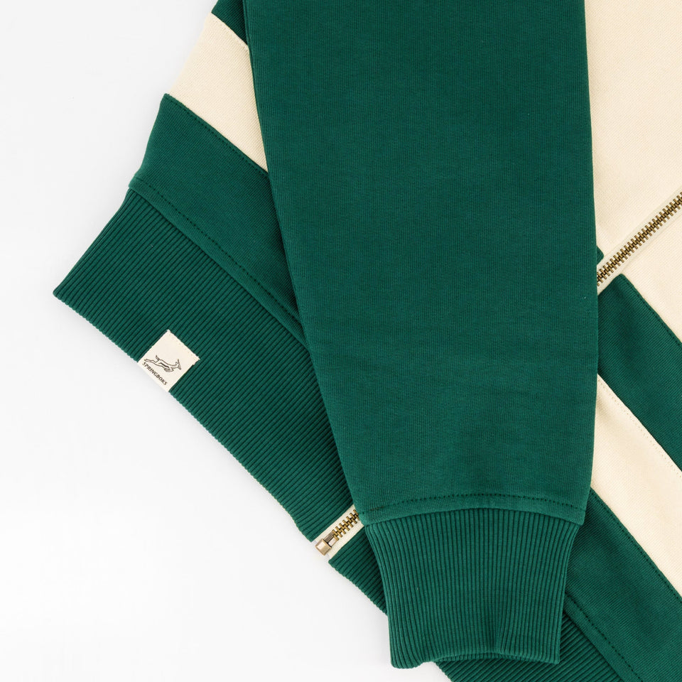 Springboks CB Zip Through Sweat-OS Green