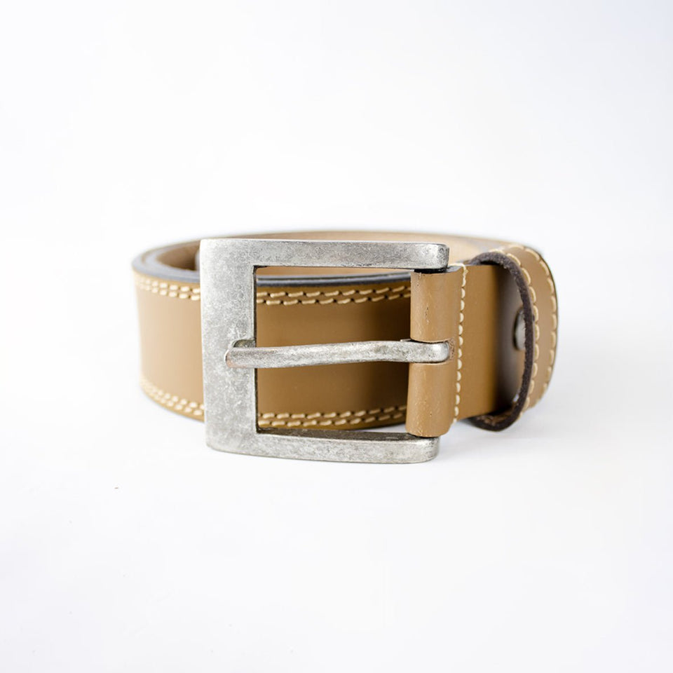 Springboks Double Stitch Belt-Tan