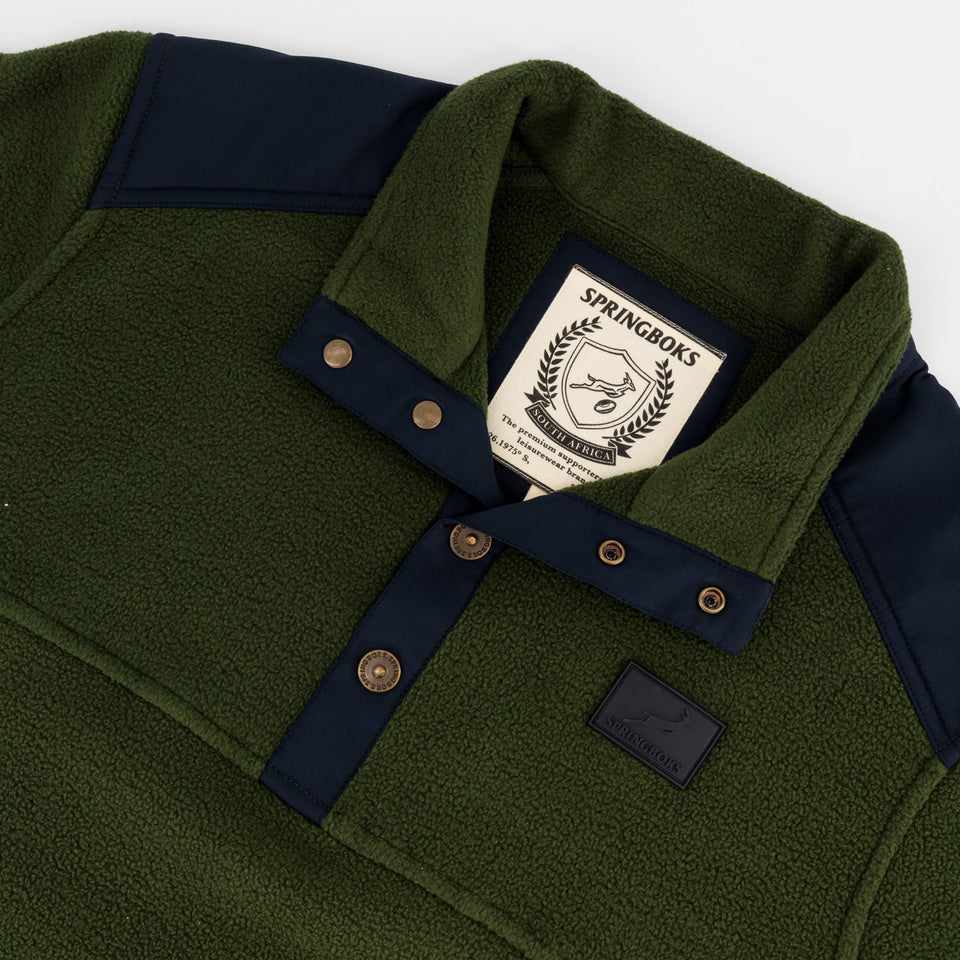 Springboks Fleece Quarter Button Pullover