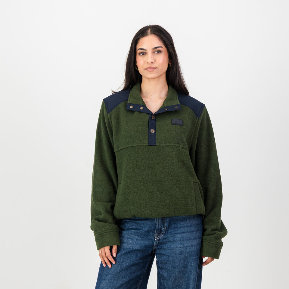 Springboks Fleece Quarter Button Pullover