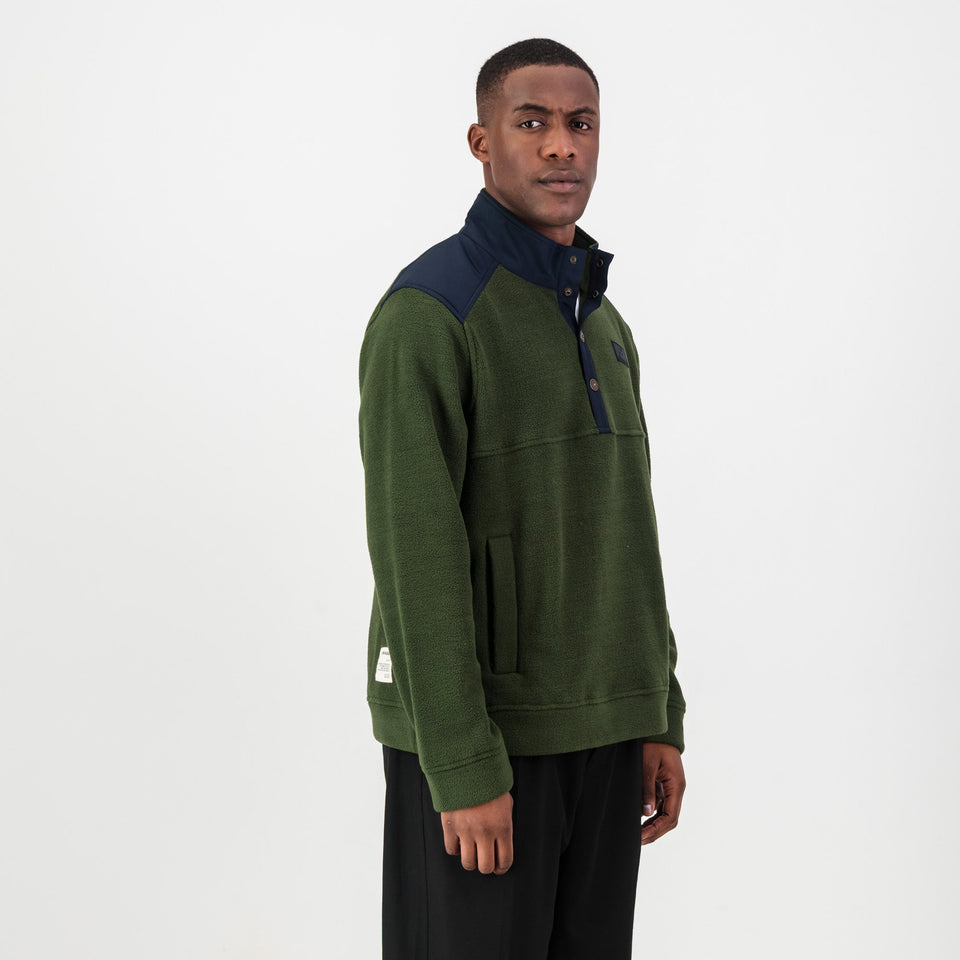 Springboks Fleece Quarter Button Pullover