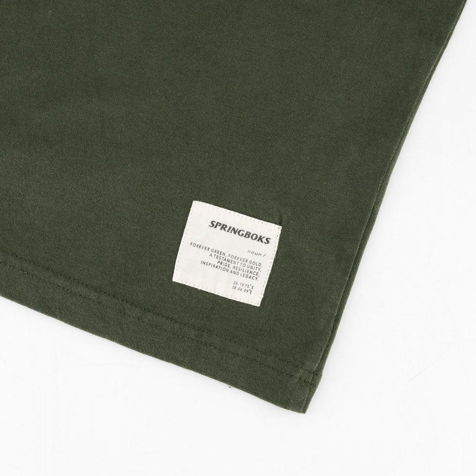 Springboks Graffiti Regular Crew Tee-Military Olive