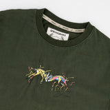 Springboks Graffiti Regular Crew Tee-Military Olive