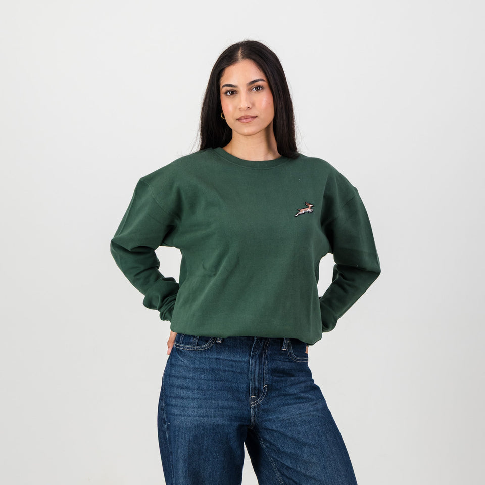 Springboks Nat Badge Crew Neck Sweat-OS Green