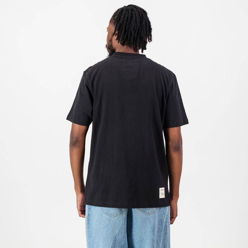 Springboks Outline EMB Regular Crew Tee-Black