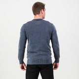 Springboks Overdyed Crew Neck Knit-Navy