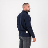 Springboks Pop Badge Quarter Zip Sweat-Navy
