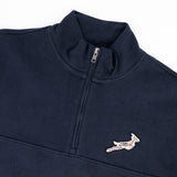Springboks Pop Badge Quarter Zip Sweat-Navy