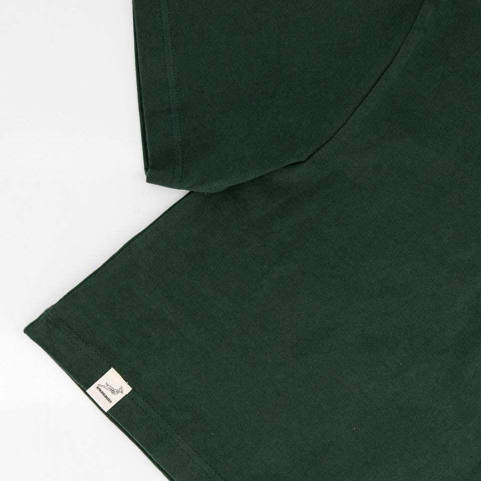 Springboks Pop Badge Ladies Boxy Crew Tee-OS Green