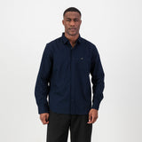 Springboks Tailored LS Oxford Shirt-Navy