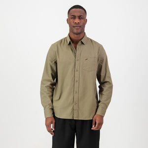 Springboks Tailored LS Oxford Shirt-Taupe