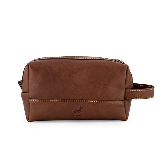 Springboks Toiletry Bag-Dark Brown