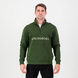 Springboks Word Quarter Zip Sweat-Military Olive