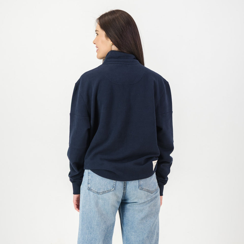 Springboks Word Quarter Zip Sweat-Navy