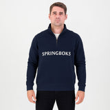 Springboks Word Quarter Zip Sweat-Navy