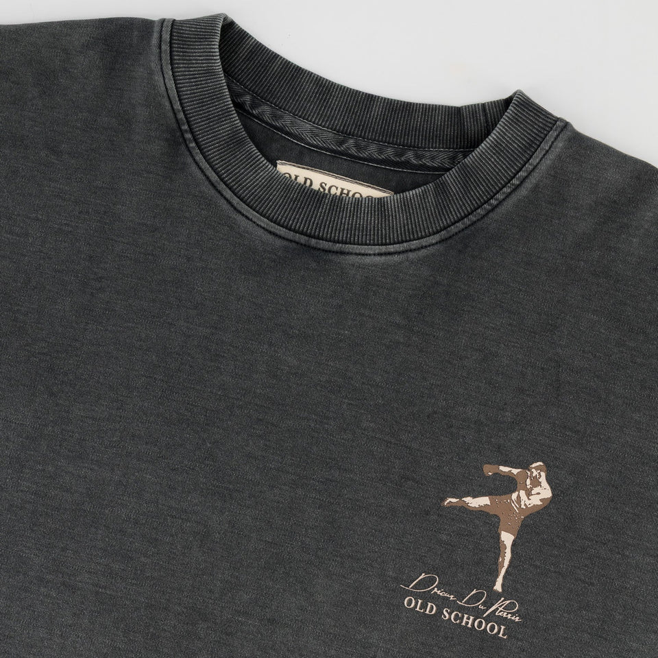 Stillknocks Acid Wash Crew Sweat- Turb Grey