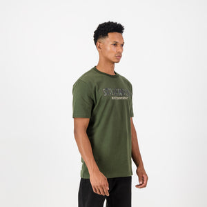 Stillknocks Built Diff Regular Crew Tee-Military Olive