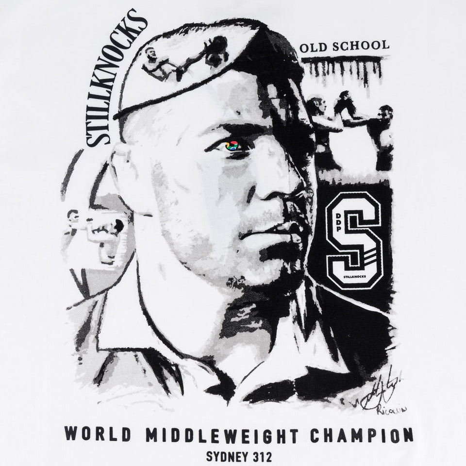 Stillknocks OG Artwork Boxy Crew Tee-White