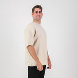 Stillknocks Small Logo Boxy Crew Tee- Ivory