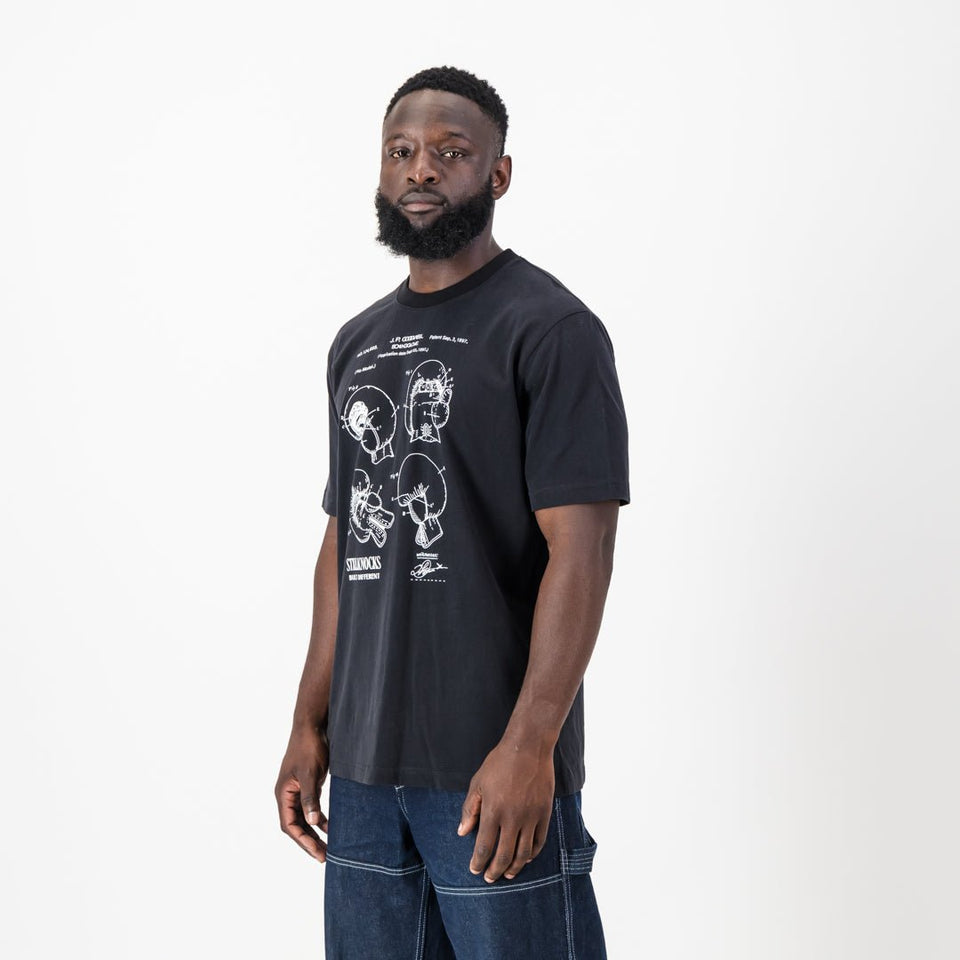 Stillknocks Technical Regular Crew Tee-Black