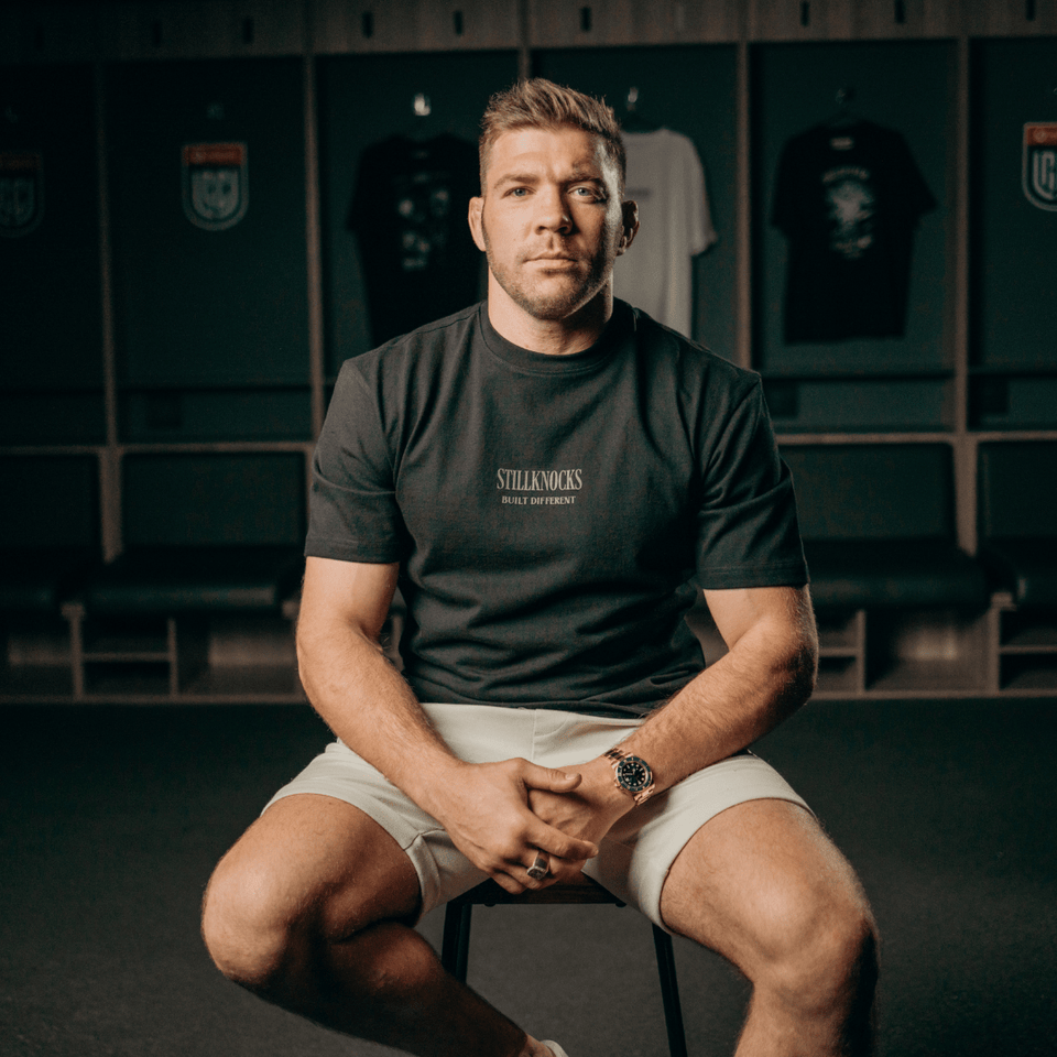 Stillknocks Graphic Boxy Crew Tee Old-Black